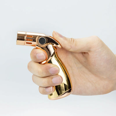 Four Burns Pocket Size Cigar Butane Blow Torch Lighter Encendedor Portable